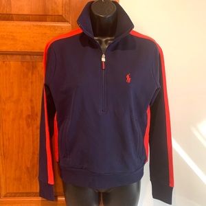 Ralph Lauren Golf Women Sweater Small Blue Zip